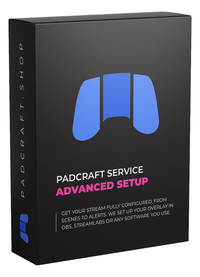 PADCRAFT Advanced Setup service — full stream and controller overlay setup